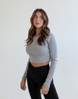 core cropped long sleeve top