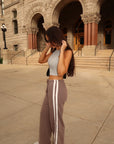 meg waffle track pants