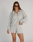 waffle zip-up