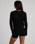 whisper sheer top