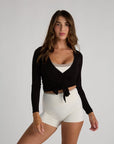 pilates wrap top