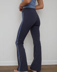 stripe hype flare leggings