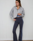 stripe hype flare leggings