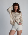 capsule striped cardigan