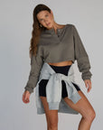 off-duty crop sweatshirt *pre-order*
