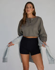 off-duty crop sweatshirt *pre-order*