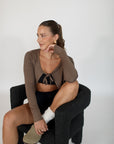 ballet tie-front top