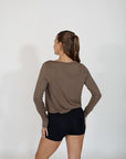 ballet tie-front top