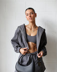super crop terry jacket