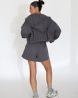 super crop terry jacket