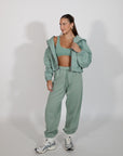 super crop terry jacket