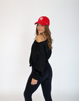 jet setter cropped sweatshirt