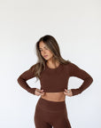 sculpt long-sleeve top