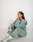 super crop terry jacket