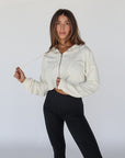 core cropped zip-up hoodie
