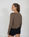 ballet tie-front top