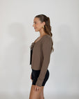 ballet tie-front top
