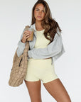 core cropped zip-up hoodie