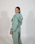 super crop terry jacket