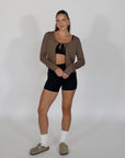 ballet tie-front top