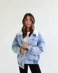 kins sherpa jean jacket