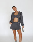 super crop terry jacket