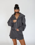 super crop terry jacket