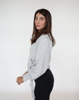barre wrap sweater