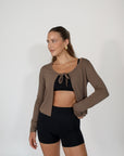 ballet tie-front top
