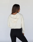 core cropped zip-up hoodie