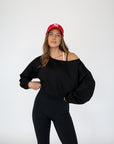 jet setter cropped sweatshirt