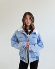 kins sherpa jean jacket