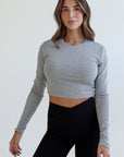 core cropped long sleeve top