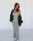 slip on maxi dress