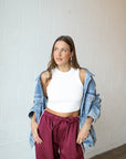 classic racer crop top