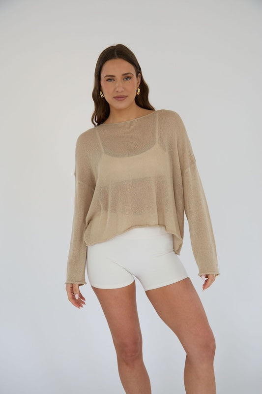 MUSE de Deuxieme Sheer Slit Sleeve プルオーバ muse sheer top *pre-order* – jane + willow