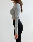 core cropped long sleeve top