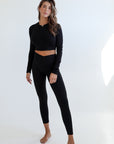 core cropped long sleeve top