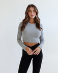 core cropped long sleeve top