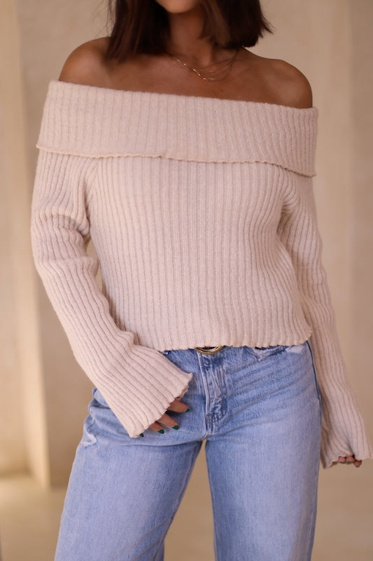 esther off shoulder sweater