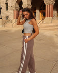 meg waffle track pants