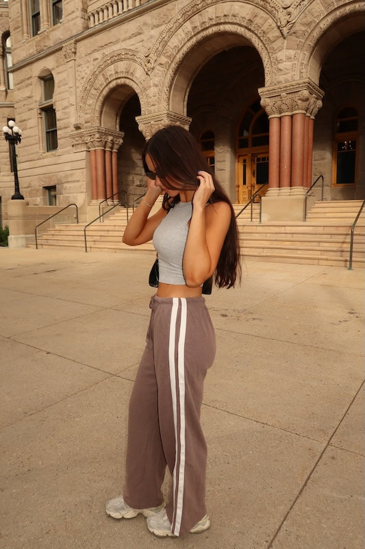 meg waffle track pants