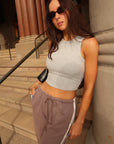 meg waffle track pants