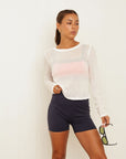 whisper sheer top
