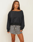 jet setter crop sweatshirt