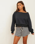 jet setter crop sweatshirt