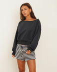 jet setter crop sweatshirt