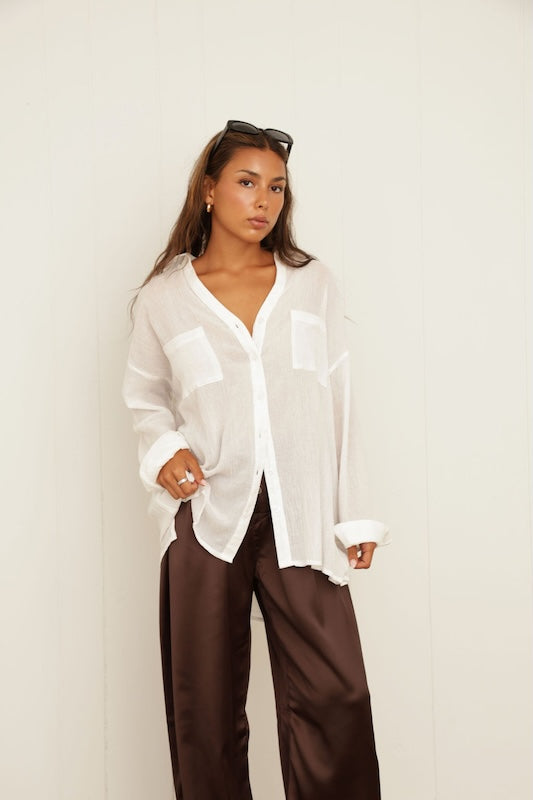 hamptons button-up shirt