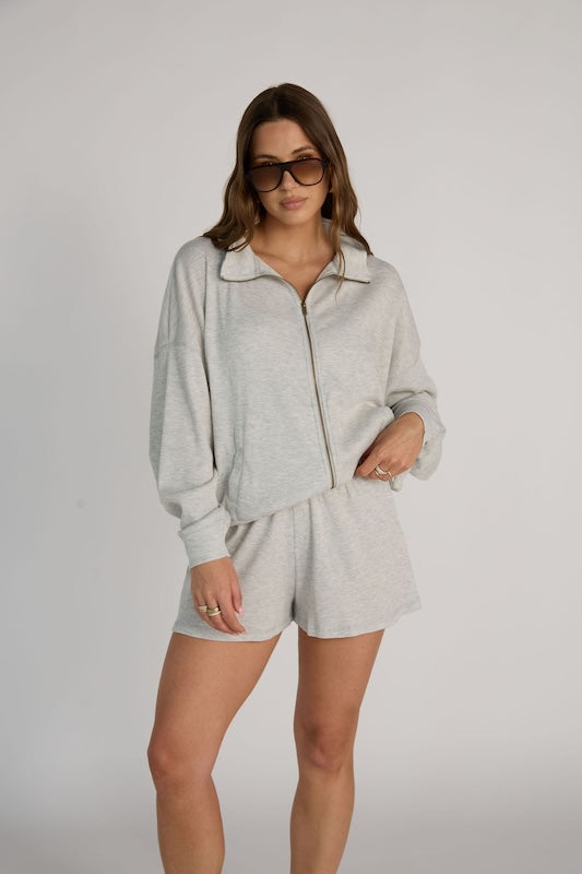 waffle zip-up