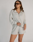 waffle zip-up